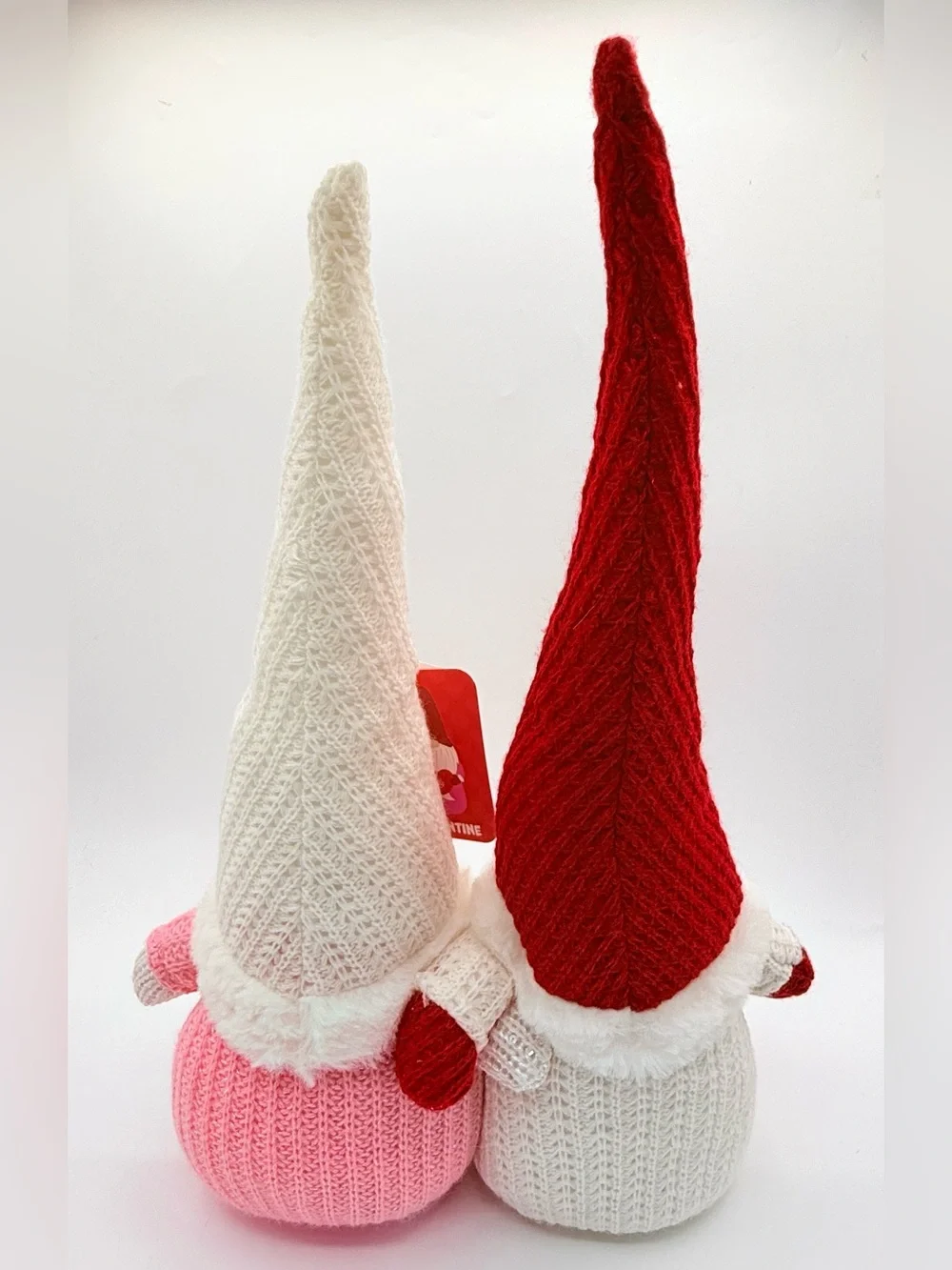 Gnomes Valentines or Christmas Plush Decoration Bean Bag Weighted Base 16”